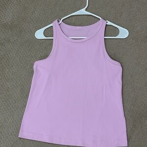 Purple Muscle Tee with Textured Fabric